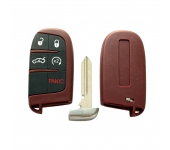 Dodge 4+1 Button Remote Key Shell Dull-Red Color