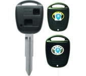 Toyota 2 Button Remote Key Shell (Golden and Silver logo)